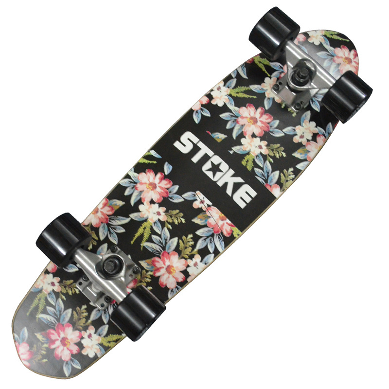 Maple Skateboard Cruiser 26 x 7 inch Skate board Complete Galaxy Floral