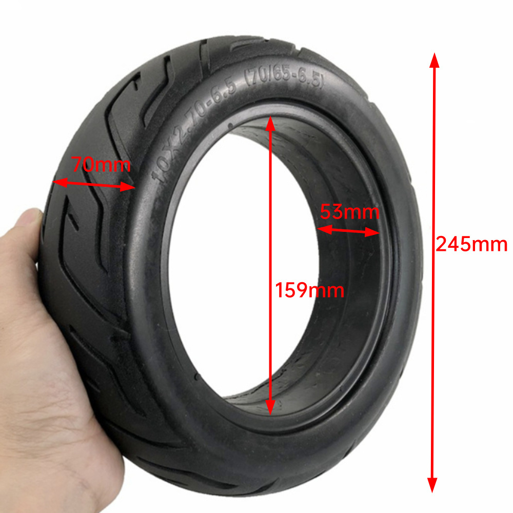 10 inch Solid Tire 10x2.70-6.5 70/65-6.5 255x70 Tyres for Electric Scooters fit 6.5 inch rims