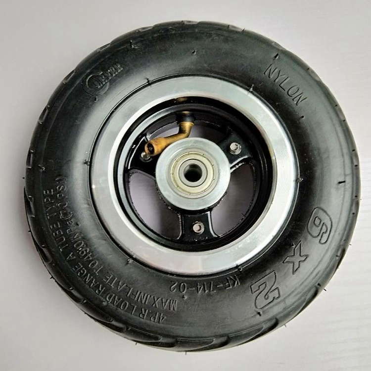 Rubber Wheel 6x2 Pneumatic Caster Wheel  Scooter Tire and Rim