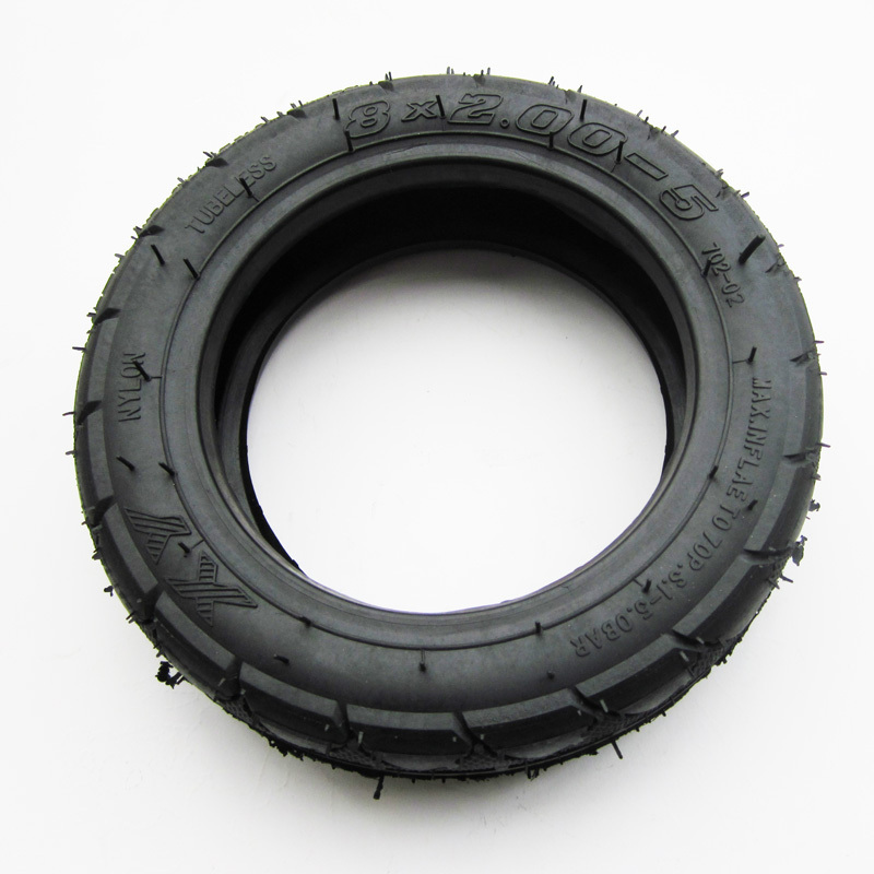 8x2.00-5 Scooter Tire 8 inch Rubber Tubeless Tyres Hub Motor Tires Electric Scooters Parts Accessories