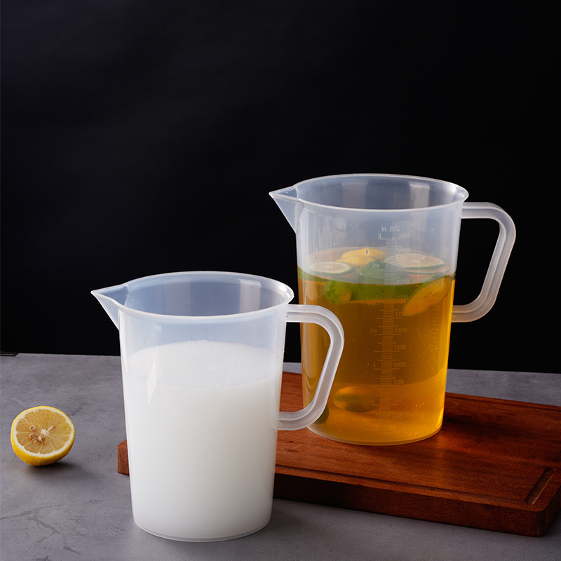 100ml 250ml 500ml 1000ml 2000ml Lab Graduated Measuring Jug Measuring Container Measuring Cup With Plastic Handle