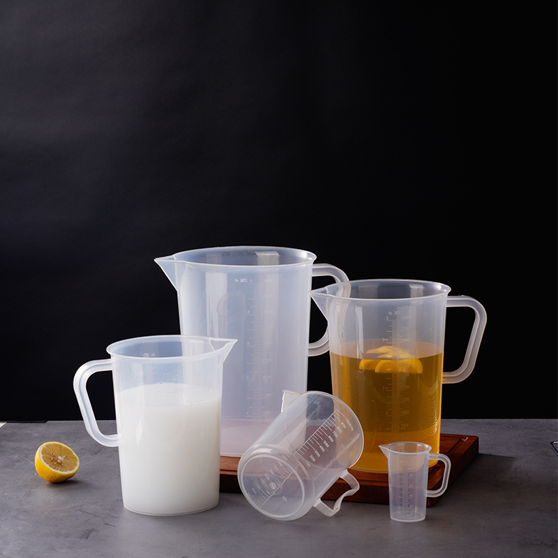 100ml 250ml 500ml 1000ml 2000ml Lab Graduated Measuring Jug Measuring Container Measuring Cup With Plastic Handle