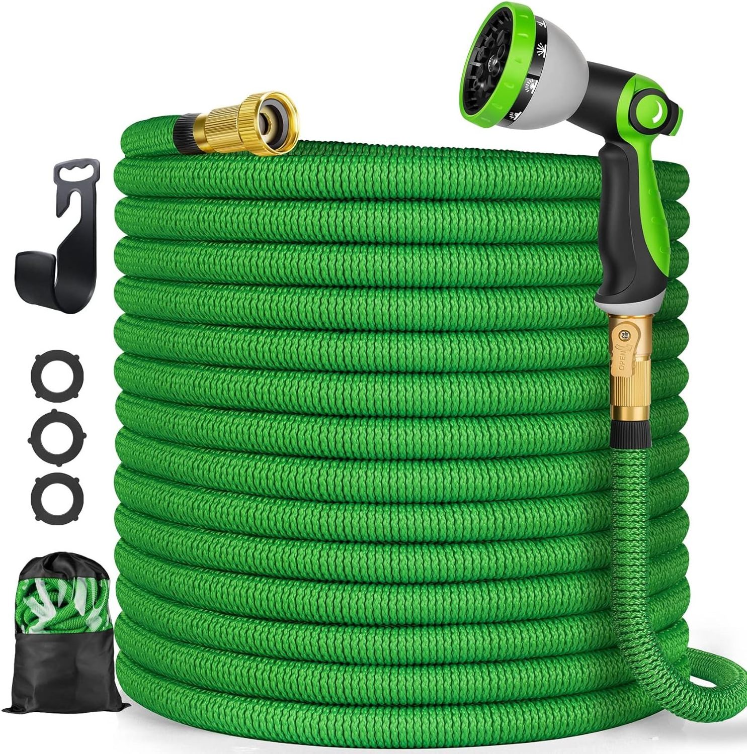 popular ANSI thread aluminum adapter expendable magic hose pipe with metal garden hose valve