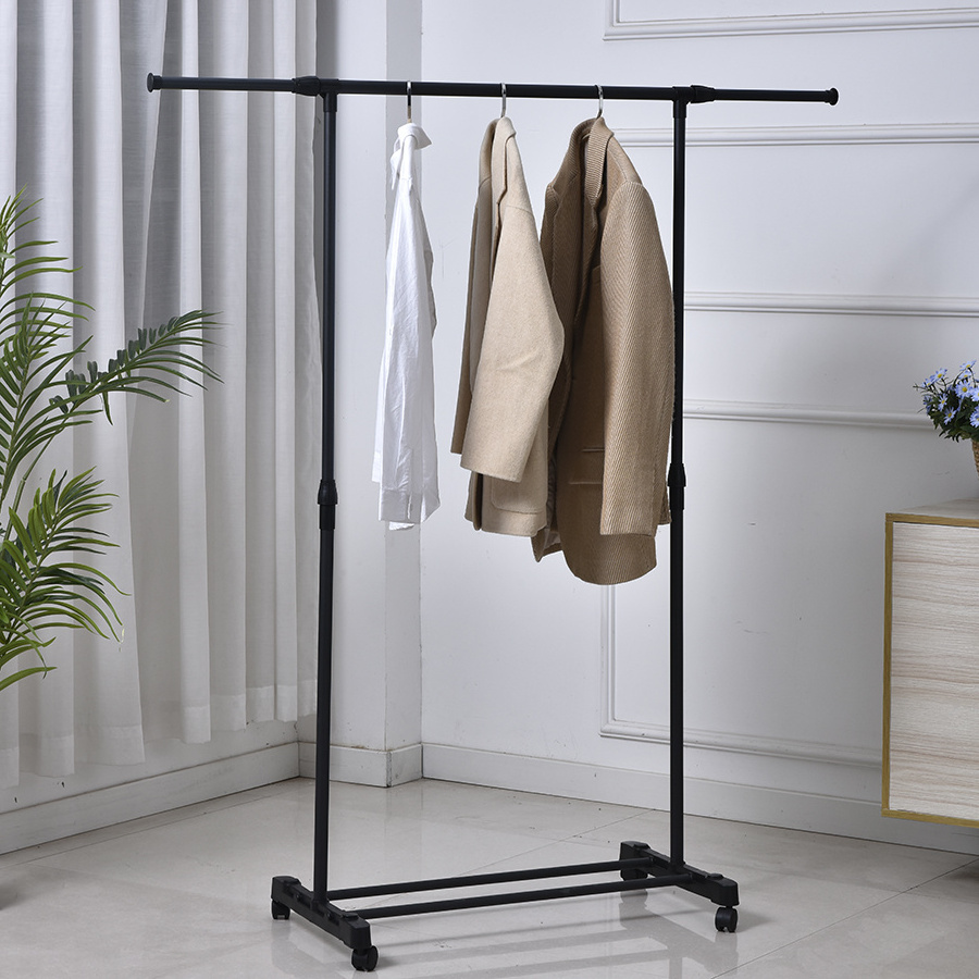 Portable heavy duty modern hanging rolling garment rack