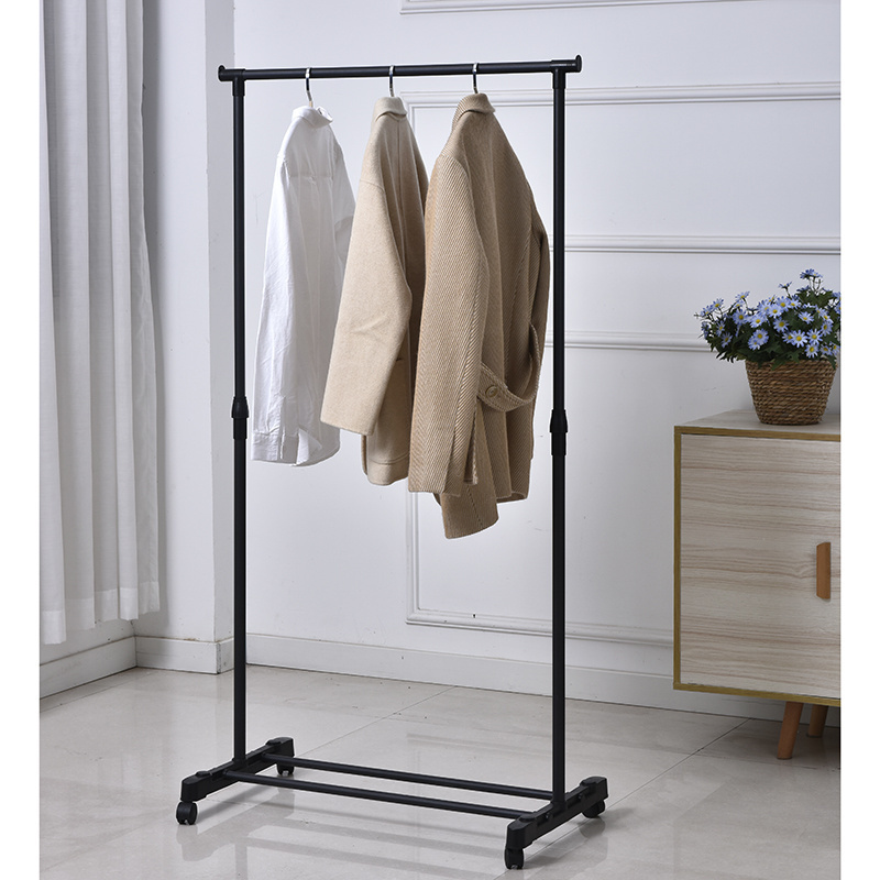 High quality clothes hanger indoor free standing garment rack with shoe rack