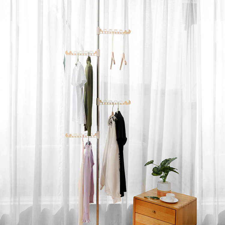 DIY 5 Layer Stainless Steel Telescopic portable clothes hanging  drying rack