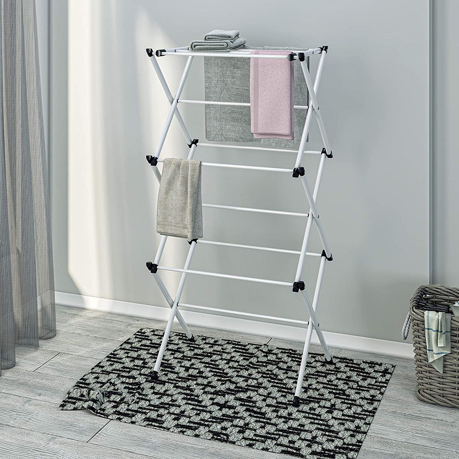 stainless steel foldable mini drying clothe rack for travel