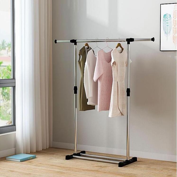 New product single garment rack portable clothes hanger rack with shelves