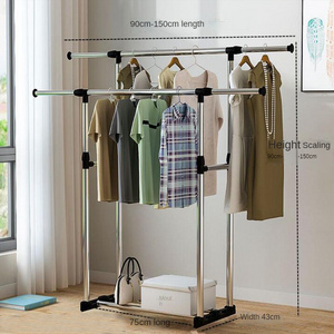 Portable Clothing Hanging Garment rack free standing clothes drying rack