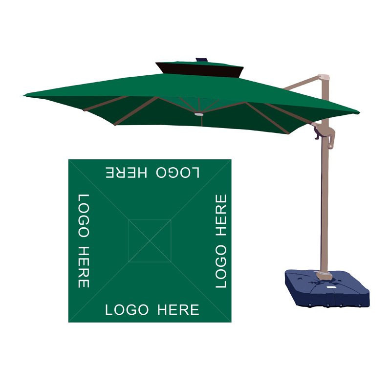 Outdoor Furniture Customizable Folding Led Parasol Umbrellas Cover Outdoor Solar Garden Patio Umbrellas For Restaurant Home Shop