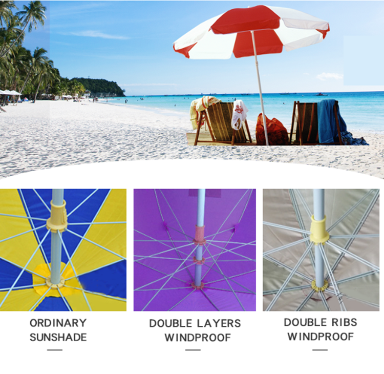 Sunshine Promotional Big Beach Sun Umbrella Pvc Beach Umbrella Parasol Umbrella For Beach