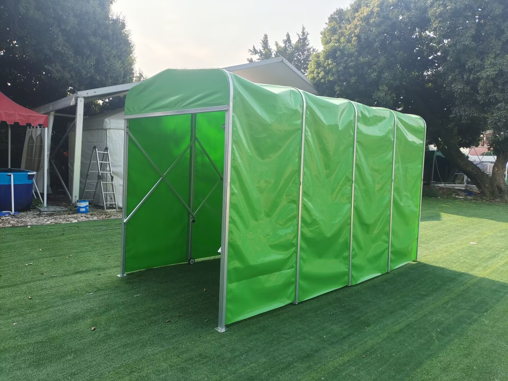 The New Listing Push Pull Retractable Tent Waterproof Storage Outdoor Events With Wheel For Carport Tunnel Tent And Garage Tent