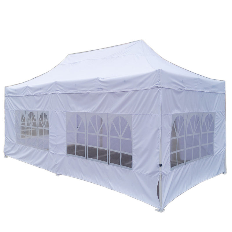 3*6m Professional Factory Custom Canopy Tent Door Automatic Pop Up Outdoor Sidewalls Tent 10ft*20ft