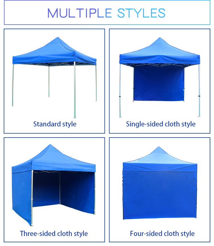 Waterproof 10x10 Canopy Folding Tent With Logo Camping 10x20 Pop Up Canopy Custom  Metal Frame Trade Show Tent