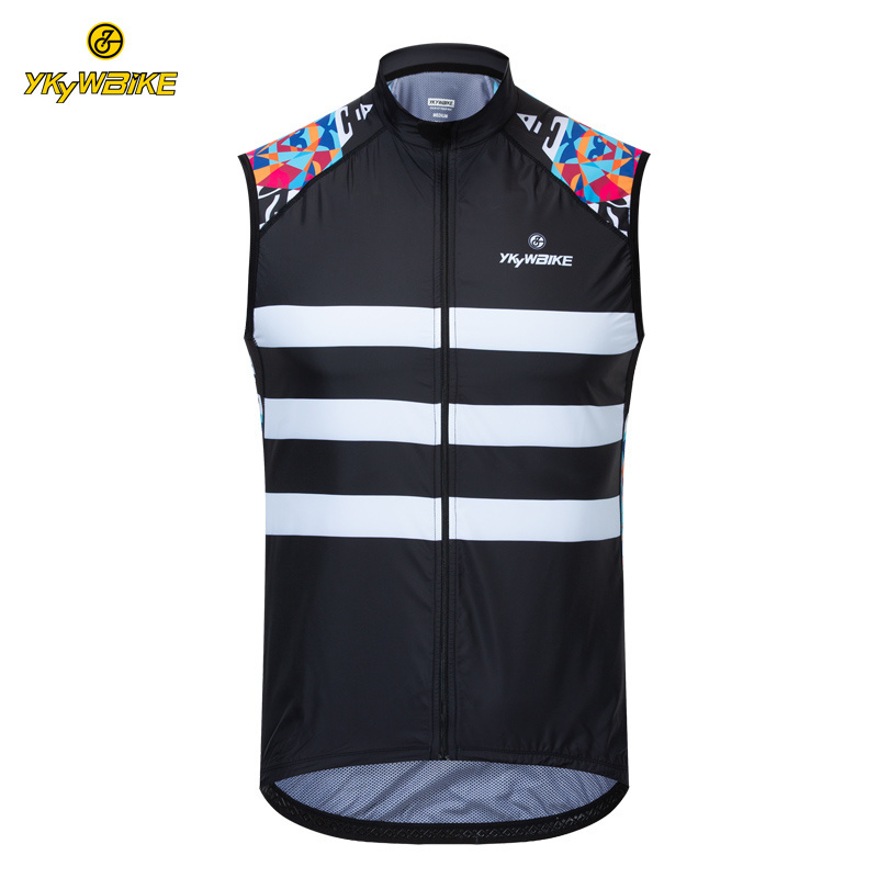 Lightweight  windproof sleeveless custom printing bicycle top cycling gilet wind vest