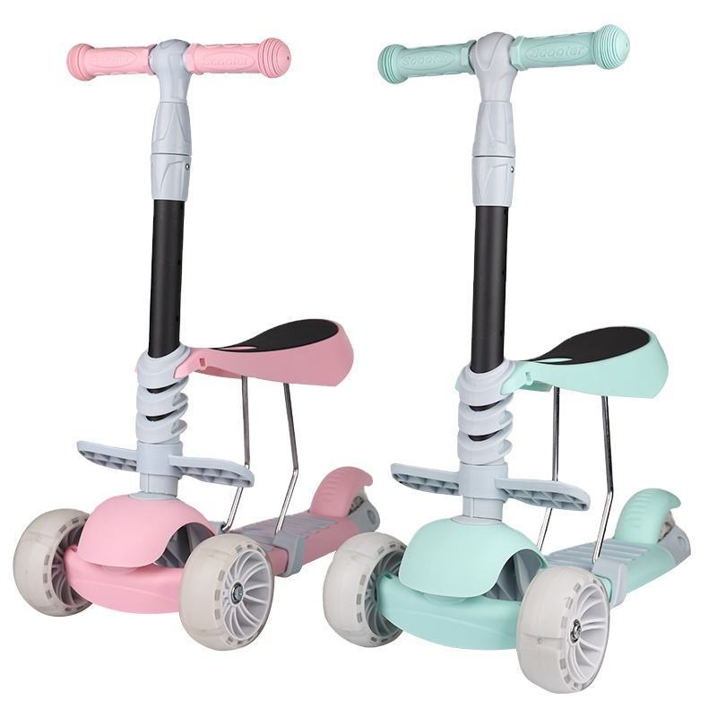 3 In 1 Kids Foldable Scooter Cycle Balance Bike Child Toy 3 In 1 Kids Scooter 3 Wheel With Seat Kids Scooter