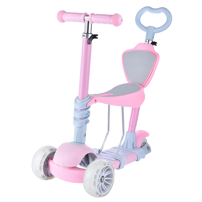 Riding Ride On Foot Three 3 Wheels E Kick Electric Girl Boy Toddler Toy Baby Child Children Kids Scooter