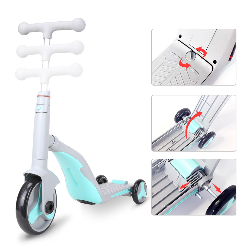 Fashionable 3 In 1 Children Kids' Scooter Tricycle Three Wheels Foot Kick Scooter Child Baby Scooter For Babies 2-6 Year