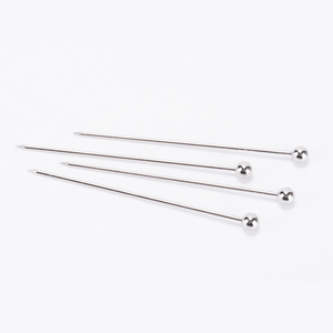 Stainless Steel Fruit Needle Reusable Metal Cocktail Olive Picks