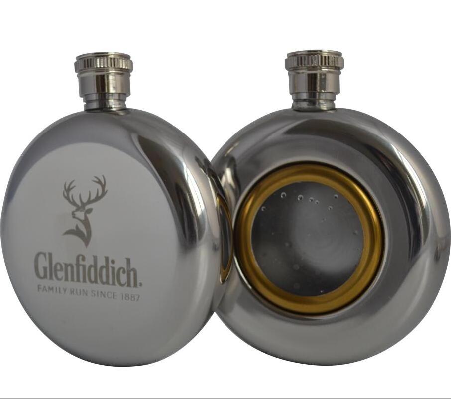 Zeal stainless steel 5oz round hip flask