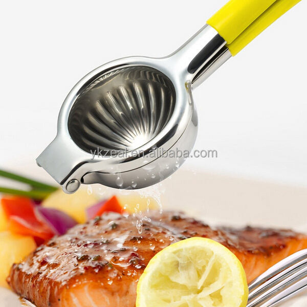 Top selling zeal silicone handle stainless steel lemon squeezer  manual citrus juicer