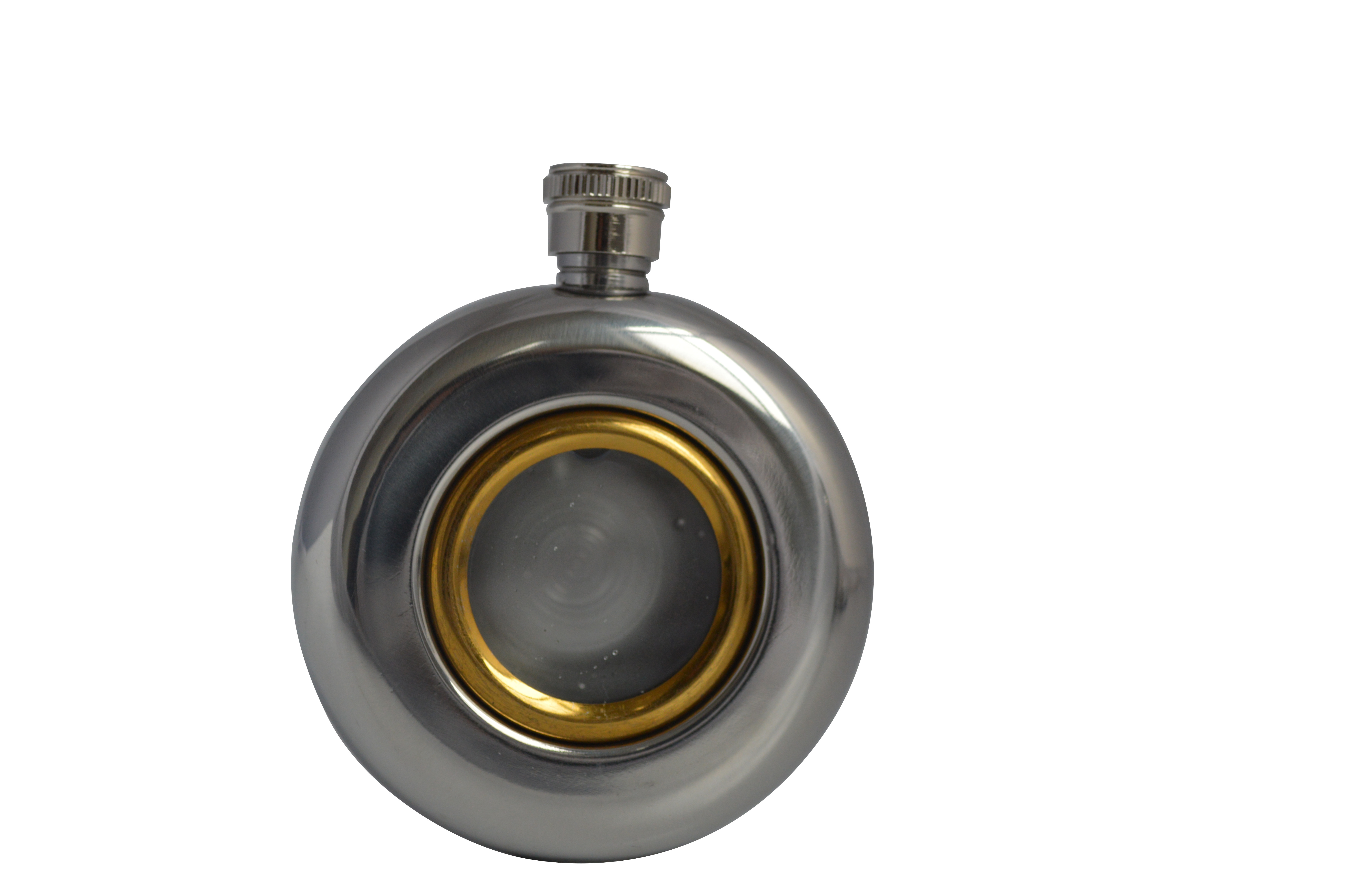 Zeal stainless steel 5oz round hip flask