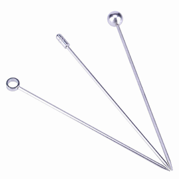 Standard Olive shape High quality bar tools Stainless Steel fruit needle cocktail fruit Picks