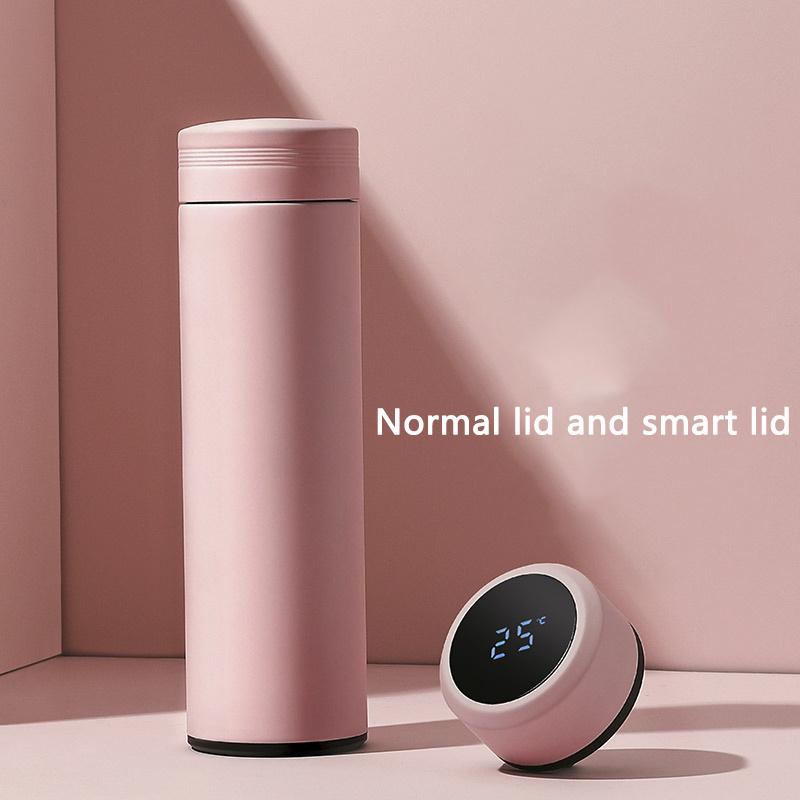 New Product Ideas 2021 Stainless Steel LED Smart Water Bottle with Temperature Display