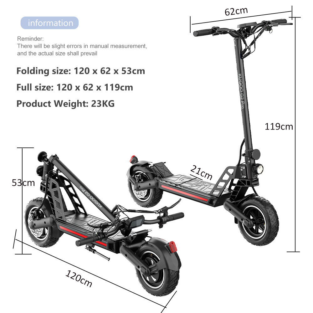 Kugoo g2 pro off road tires 10inch Waterproof 48V 12.5Ah/15Ah high speed electric scooter e scooter skate board electric