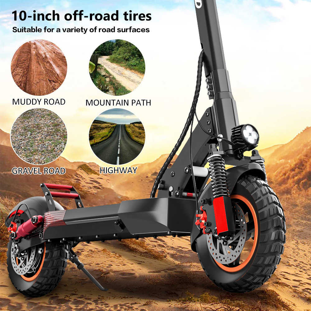 Drop Shipping Powerful High Speed E Scooter 48v 500w dual motor off road tires two wheels dual motor electric scooter for adult