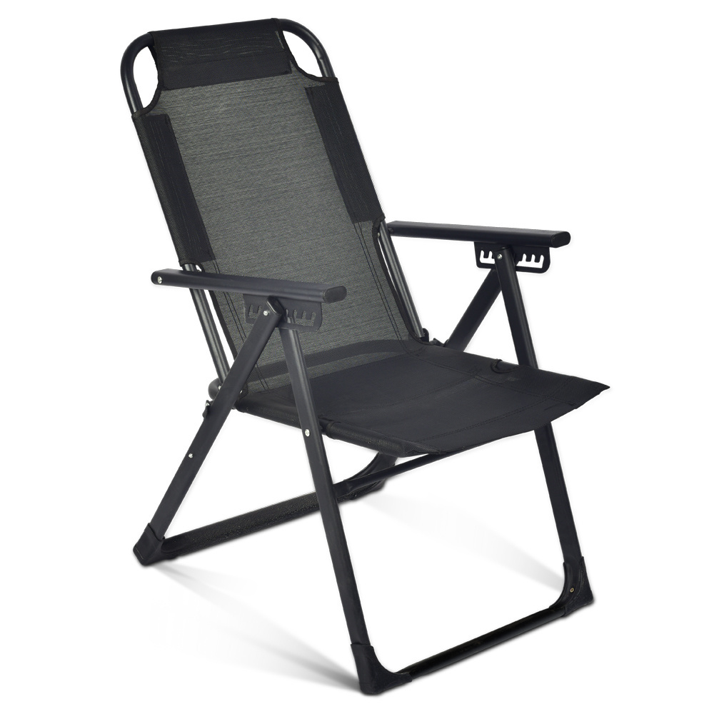 wholesale cheap lawn chairs black adjustable folding outdoor camping chairs