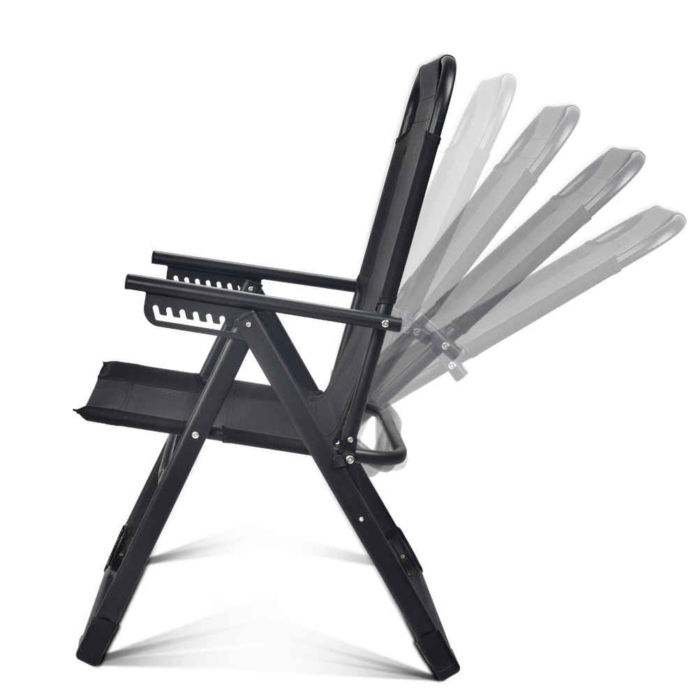 wholesale cheap lawn chairs black adjustable folding outdoor camping chairs