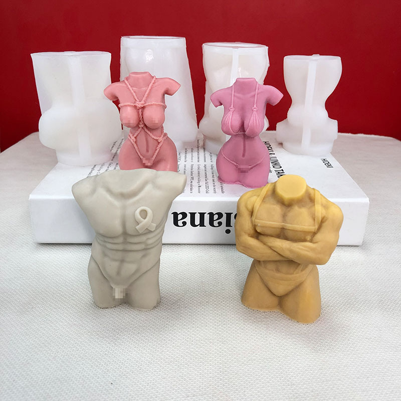 Body Statue Molds for Candle Resin Gypsum Crafts Making Silicone Molds 3D Candle Molds