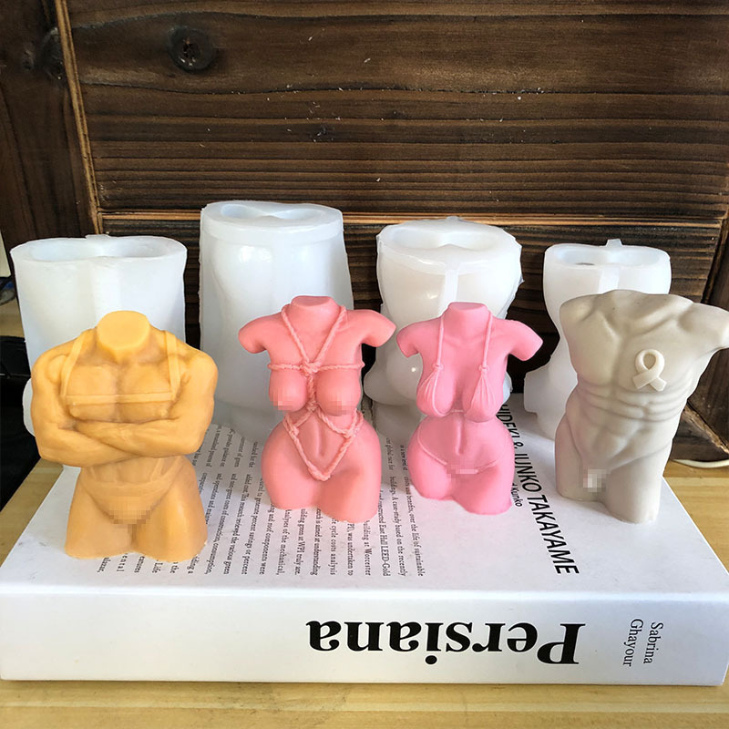 Body Statue Molds for Candle Resin Gypsum Crafts Making Silicone Molds 3D Candle Molds