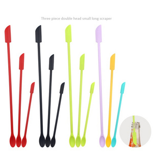 Cosmetic Scraper Creative Mini Silicone Double Headed Small Pointed Scraper Set, Jam Scraper Spoon Cooking Spatula