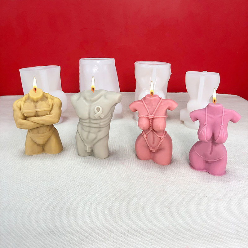 Body Statue Molds for Candle Resin Gypsum Crafts Making Silicone Molds 3D Candle Molds