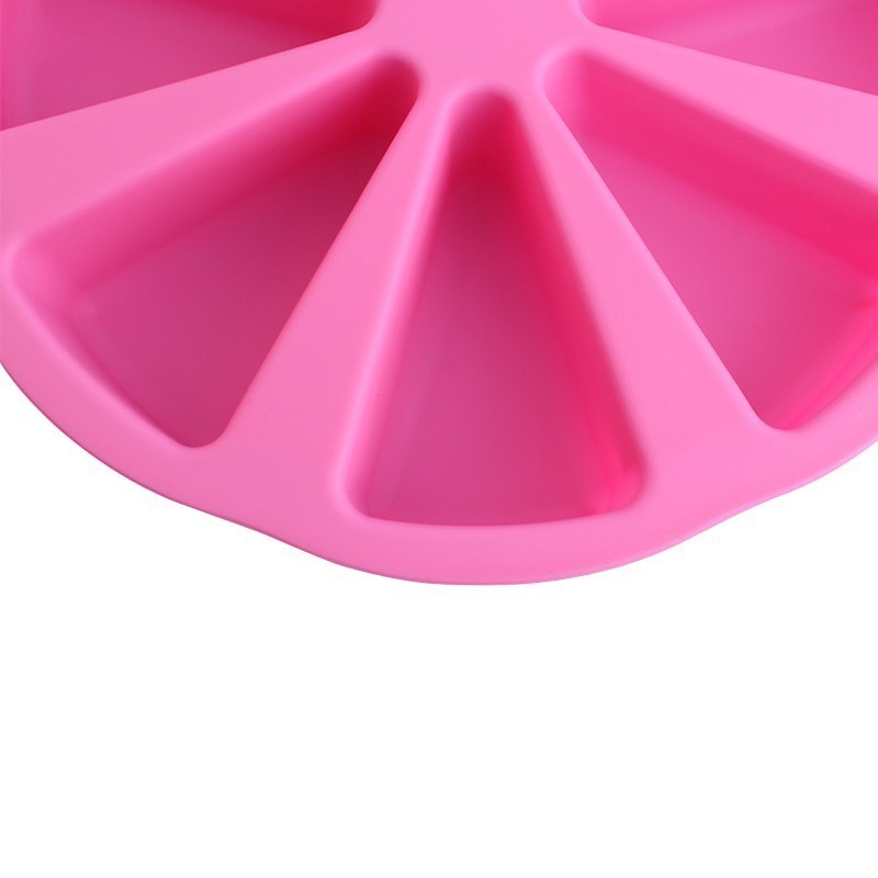 Silicone Baking Molds Round 8 Points DIY Cake Mold Silicone 8 Cavity Silicone Portion Cake Mold Pizza Slices Pan