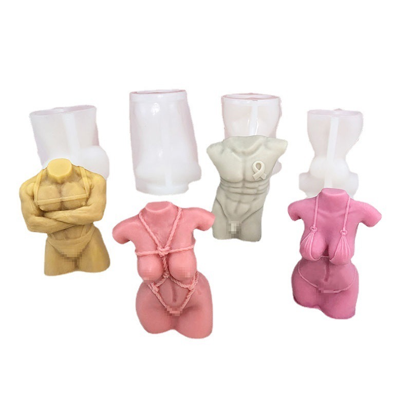 Body Statue Molds for Candle Resin Gypsum Crafts Making Silicone Molds 3D Candle Molds