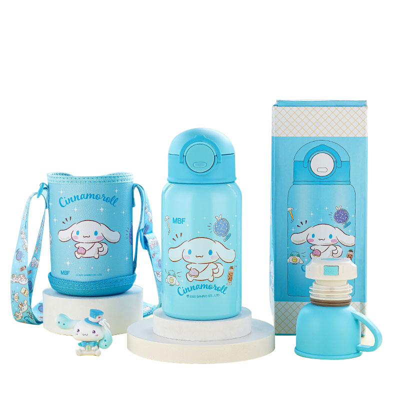 Wholesales Water Bottle Gift 2 Lids with Straw and Bag Cute Travel Mug Cup Keep Warm and Cold Vacuum Bottle Mug