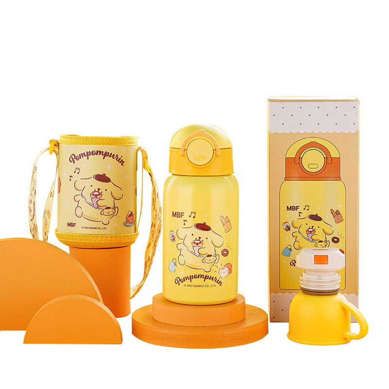 Wholesales Water Bottle Gift 2 Lids with Straw and Bag Cute Travel Mug Cup Keep Warm and Cold Vacuum Bottle Mug