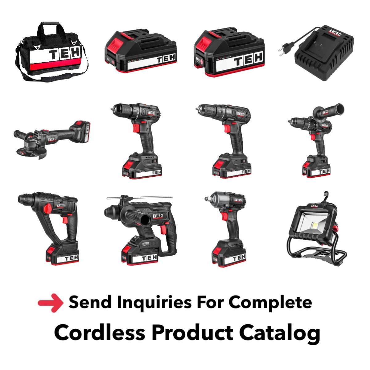 TEH China Factory Direct Sale Select Your Cordless Drills Power Tools 20V Combo Kits at Discount Price