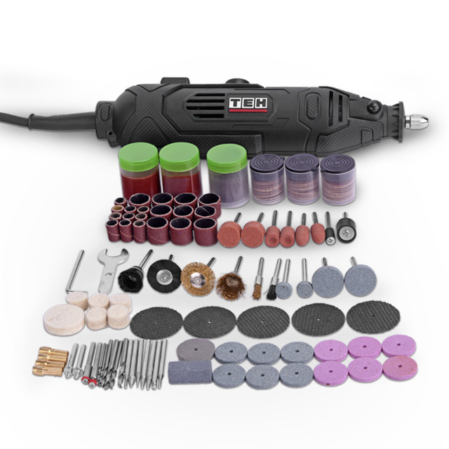 TEH Portable Mini Drill Rotary Tool Electric Die Grinder Set Power Tool With 218 Pcs Accessory kit