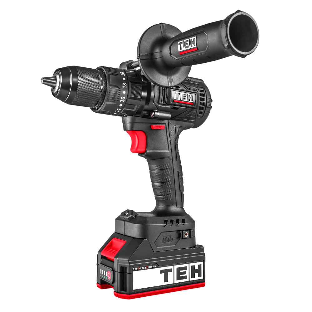 TEH China Manufacturer High Quality Brushless Motor 20V Power Cordless Impact Battery Drill Machine