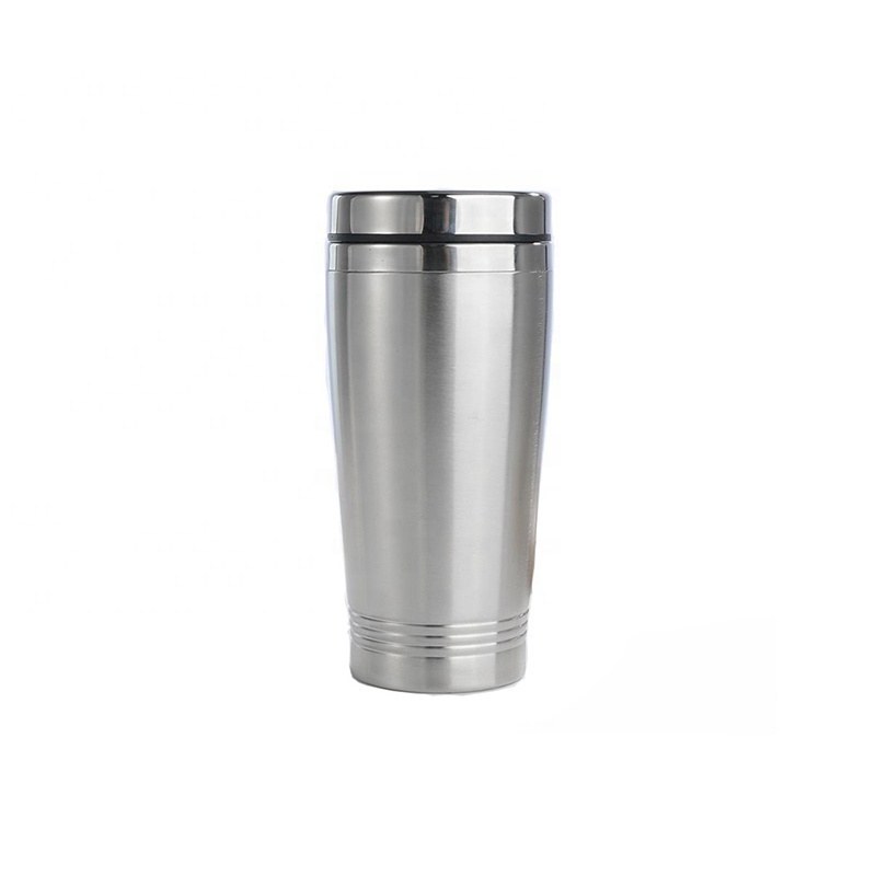 Promotional BPA free custom logo stainless steel gym metal water tumbler coffee sipper bottle