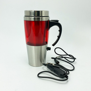 Hot sale promotional portable stainless steel auto mug 12V usb heat electric coffee thermo warmer mug with handle for car