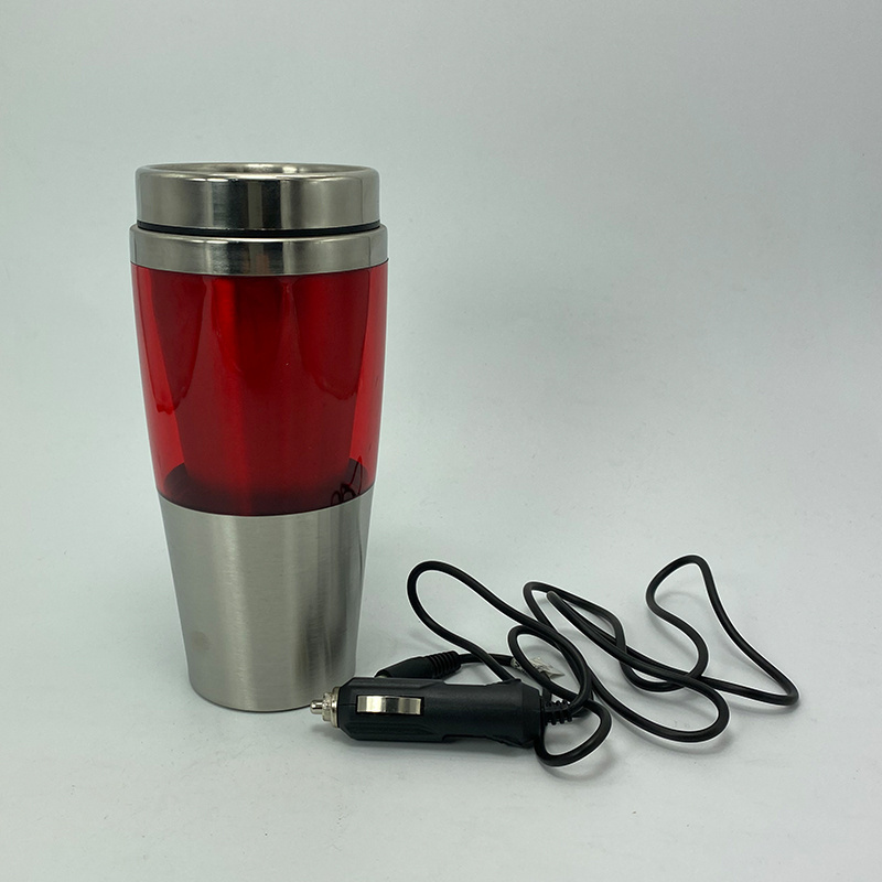 Hot sale promotional portable stainless steel auto mug 12V usb heat electric coffee thermo warmer mug with handle for car