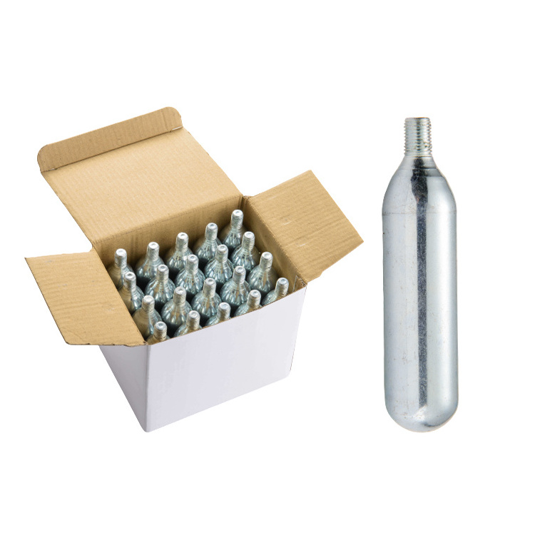 With Wholesale hot sale reusable co2 cartridge bike 16g threaded co2 cartridge food grade 16g threadless co2 cartridge