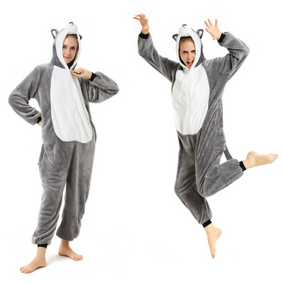 IN-STOCKED Retail Wholesale Approved Carnival Costume Pajamas Husky Dog Halloween Costumes Cosplay Sleepwear Dinosaur Costume