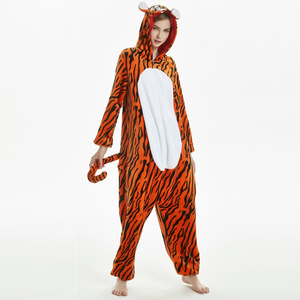 IN-STOCKED Retail Wholesale TV & Movie Costumes Anime Costume Pajamas Tiger Halloween Cosplay Sleepwear Animal Onesies Bodysuit