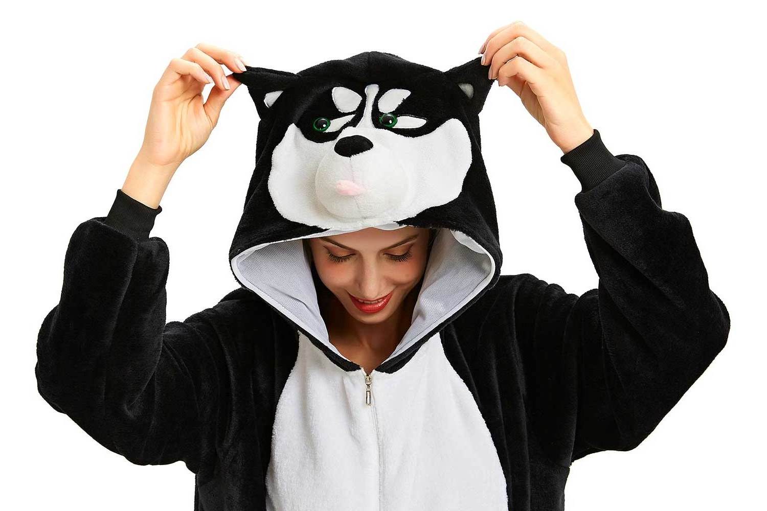 IN-STOCKED Retail Wholesale Animal Onesies Christmas Pajamas Cartoon Costume Adults Pajamas Manufacturers Husky Dog